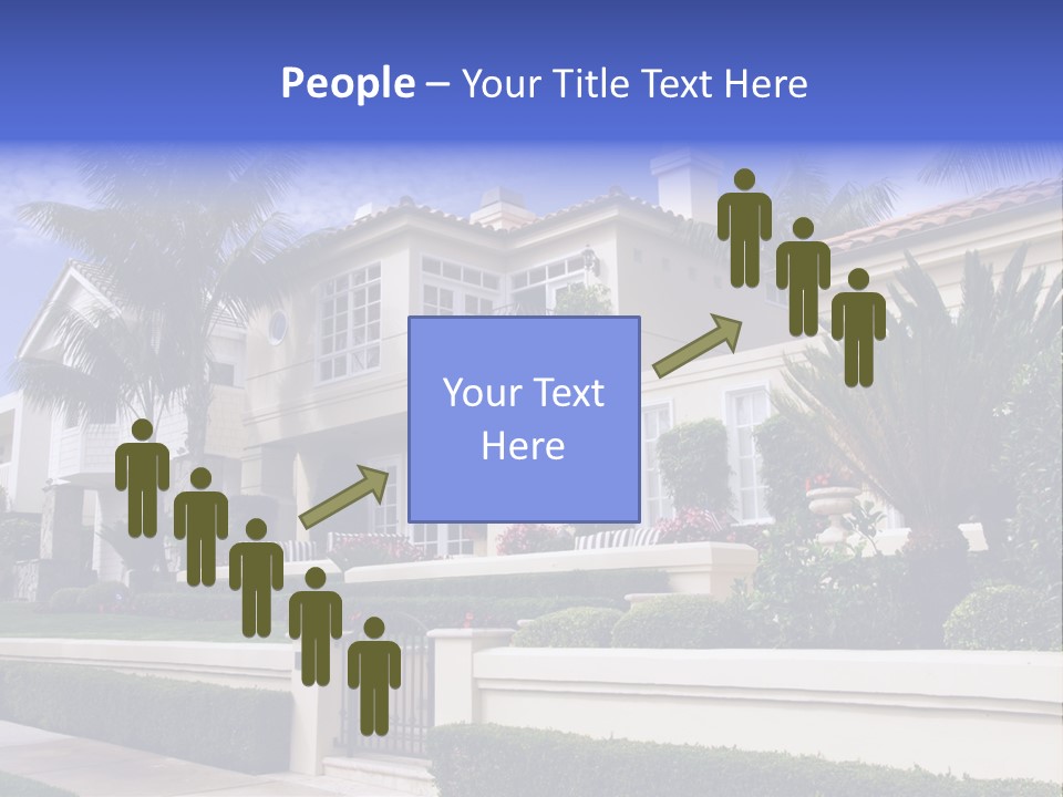 A House With Palm Trees In Front Of It PowerPoint Template