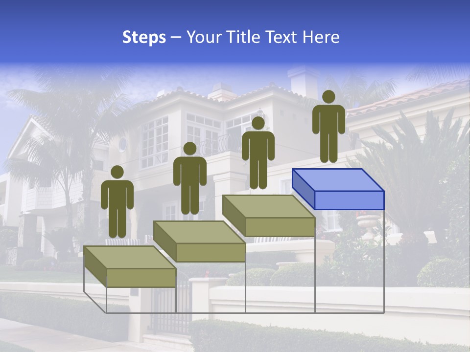 A House With Palm Trees In Front Of It PowerPoint Template