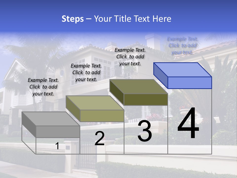 A House With Palm Trees In Front Of It PowerPoint Template