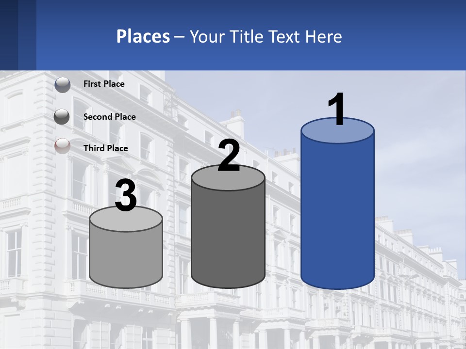 A Large White Building With Lots Of Windows PowerPoint Template