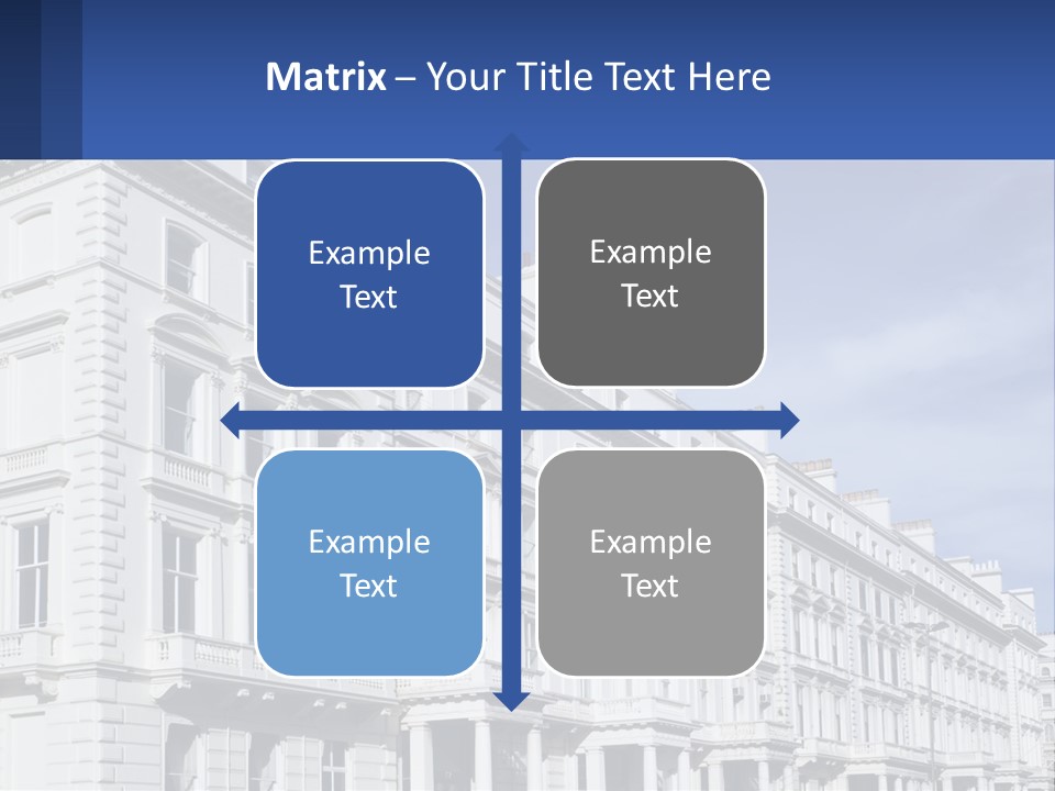 A Large White Building With Lots Of Windows PowerPoint Template
