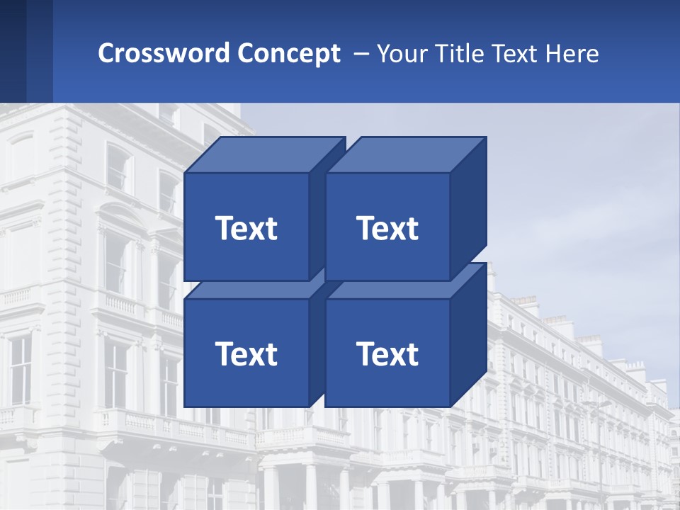 A Large White Building With Lots Of Windows PowerPoint Template