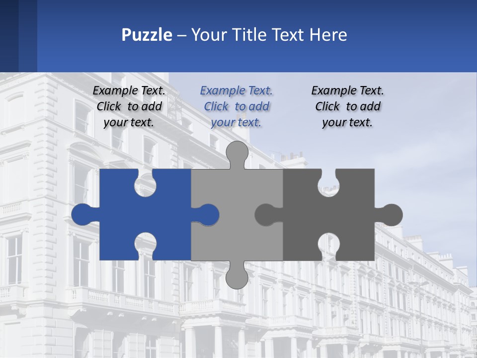 A Large White Building With Lots Of Windows PowerPoint Template