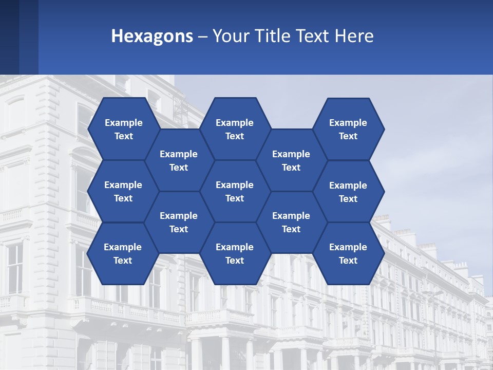 A Large White Building With Lots Of Windows PowerPoint Template