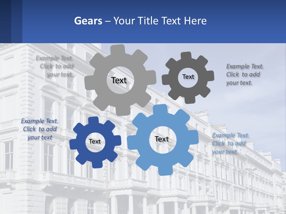 A Large White Building With Lots Of Windows PowerPoint Template