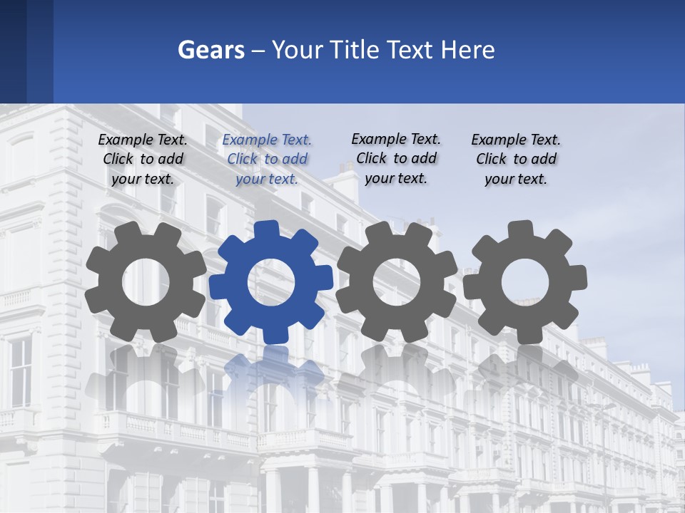 A Large White Building With Lots Of Windows PowerPoint Template