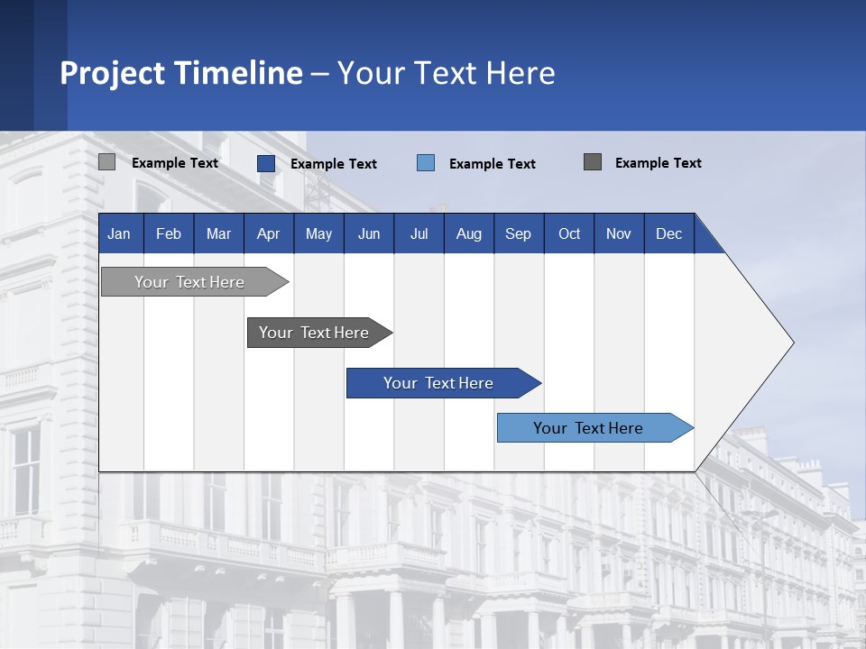 A Large White Building With Lots Of Windows PowerPoint Template