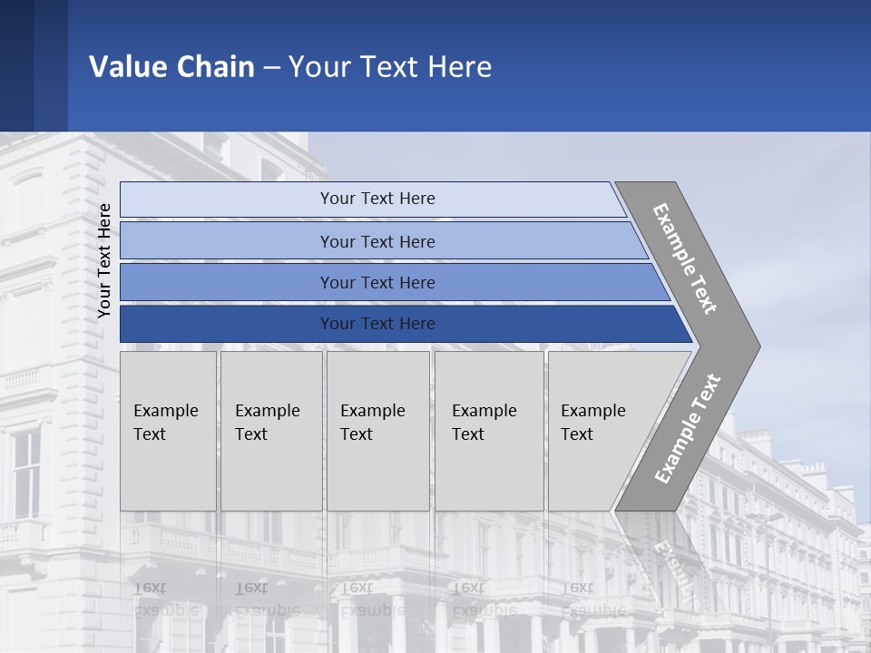 A Large White Building With Lots Of Windows PowerPoint Template