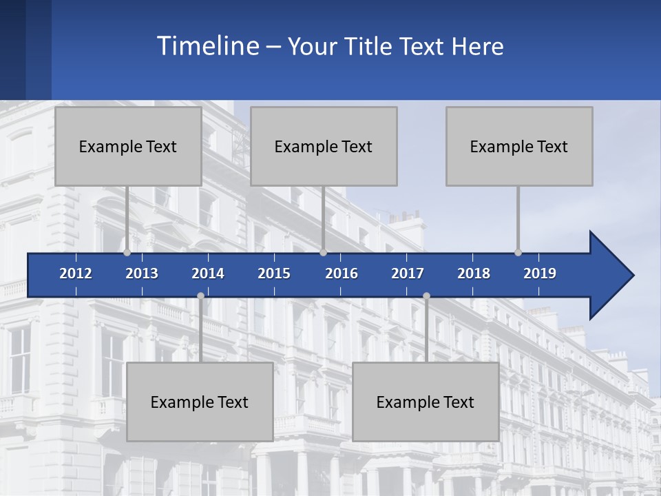 A Large White Building With Lots Of Windows PowerPoint Template