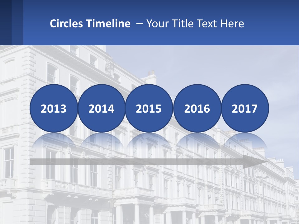 A Large White Building With Lots Of Windows PowerPoint Template