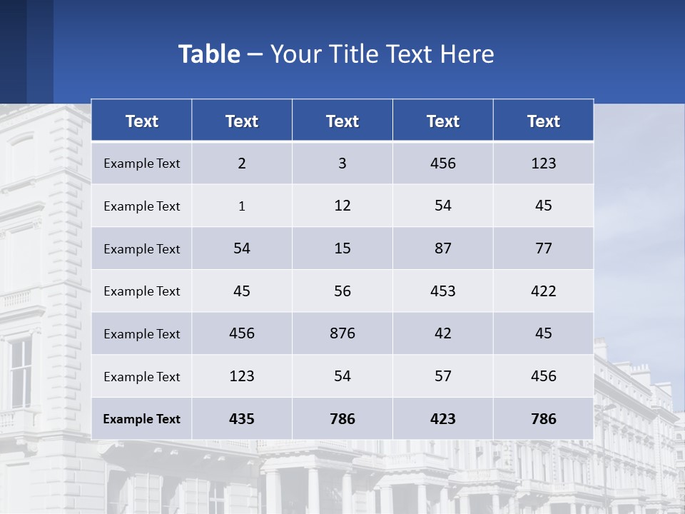 A Large White Building With Lots Of Windows PowerPoint Template