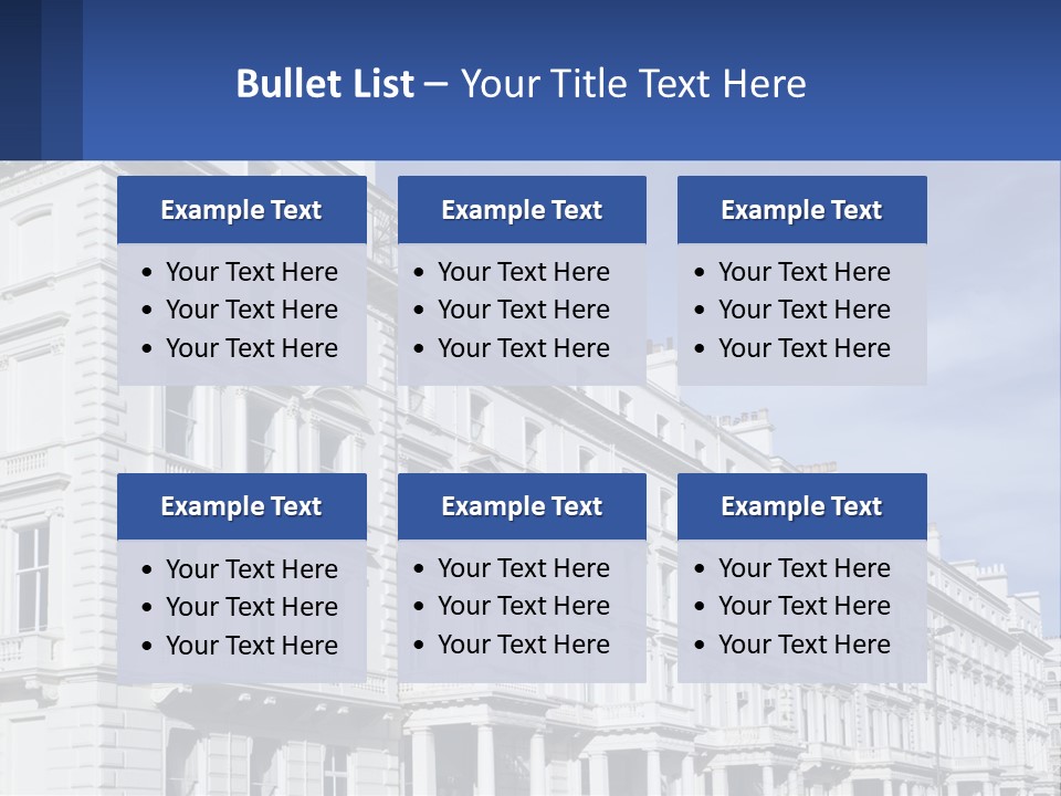 A Large White Building With Lots Of Windows PowerPoint Template