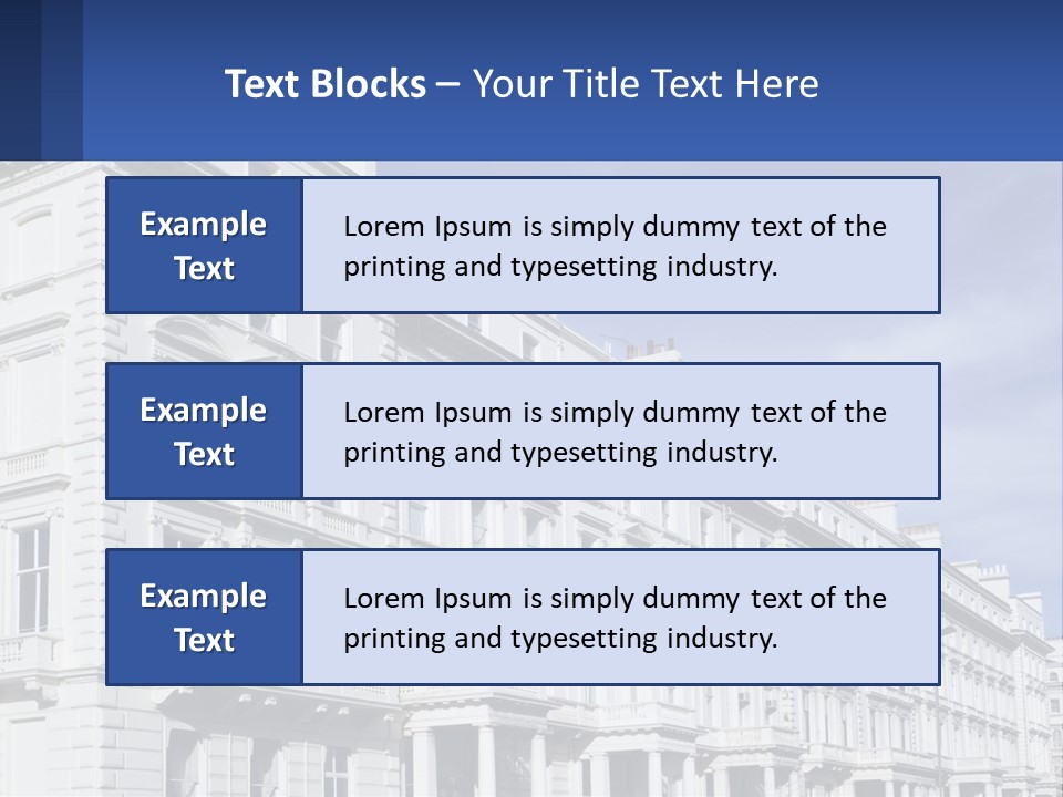 A Large White Building With Lots Of Windows PowerPoint Template