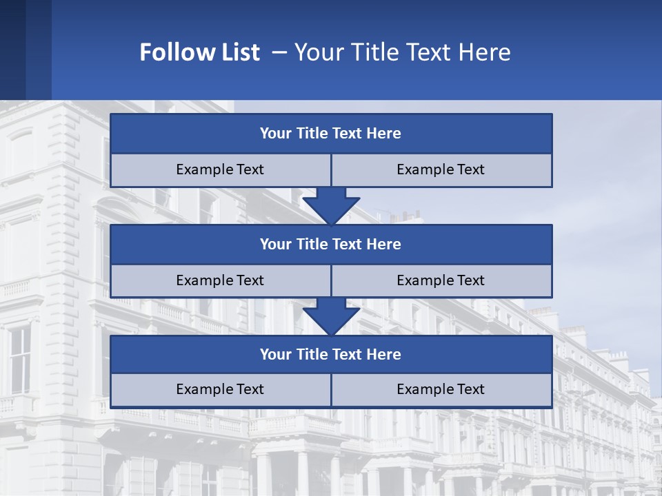 A Large White Building With Lots Of Windows PowerPoint Template