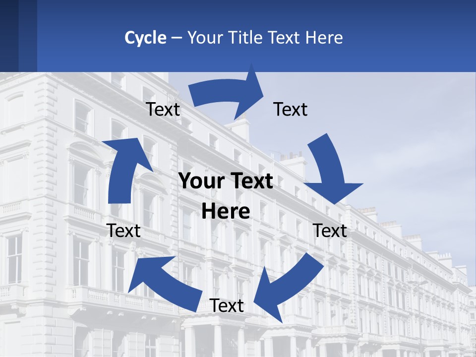 A Large White Building With Lots Of Windows PowerPoint Template