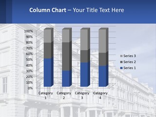 A Large White Building With Lots Of Windows PowerPoint Template