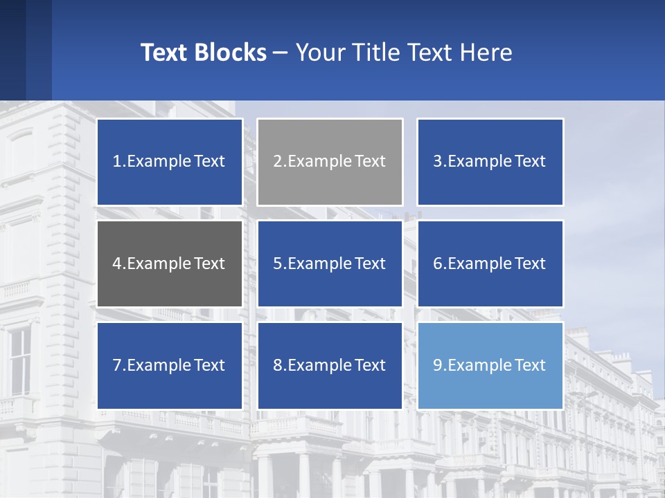 A Large White Building With Lots Of Windows PowerPoint Template