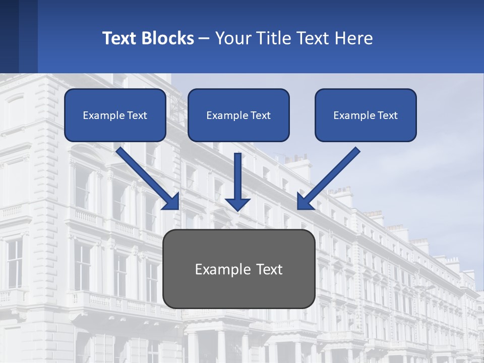 A Large White Building With Lots Of Windows PowerPoint Template