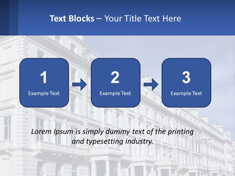 A Large White Building With Lots Of Windows PowerPoint Template
