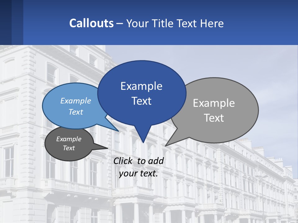 A Large White Building With Lots Of Windows PowerPoint Template