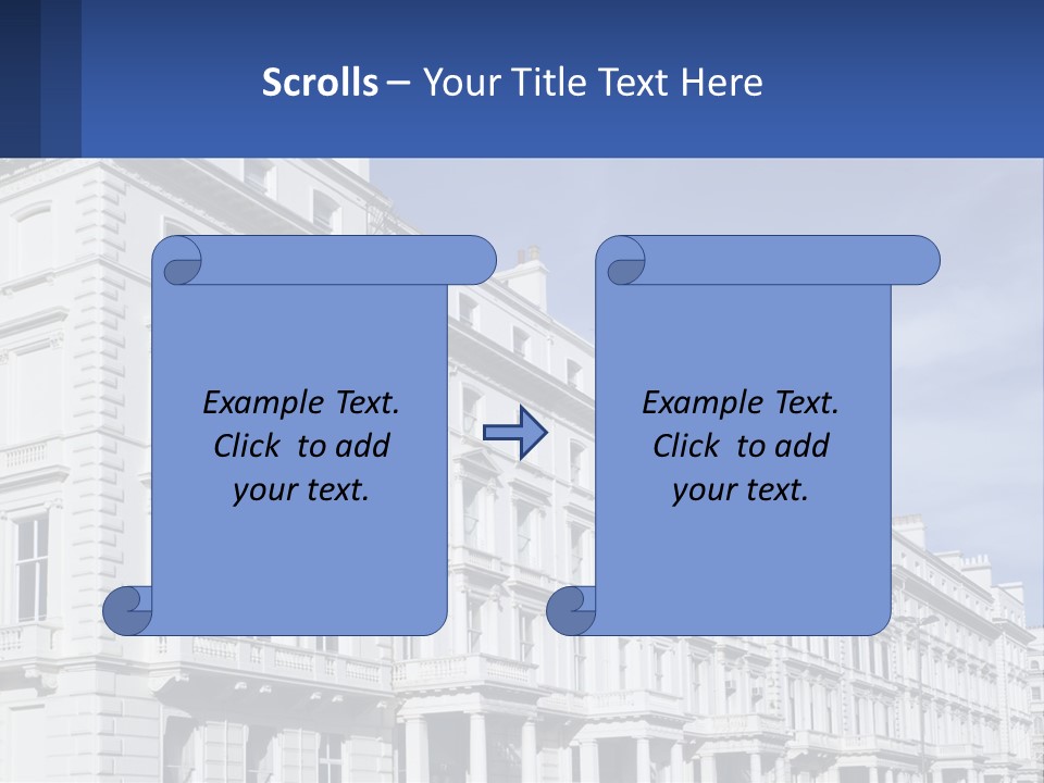 A Large White Building With Lots Of Windows PowerPoint Template