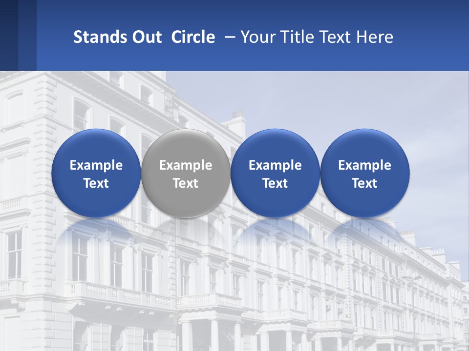 A Large White Building With Lots Of Windows PowerPoint Template