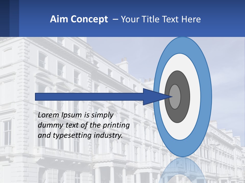 A Large White Building With Lots Of Windows PowerPoint Template