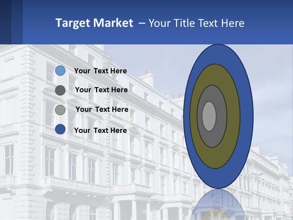 A Large White Building With Lots Of Windows PowerPoint Template