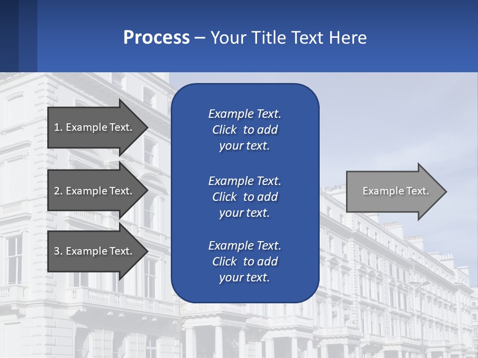A Large White Building With Lots Of Windows PowerPoint Template