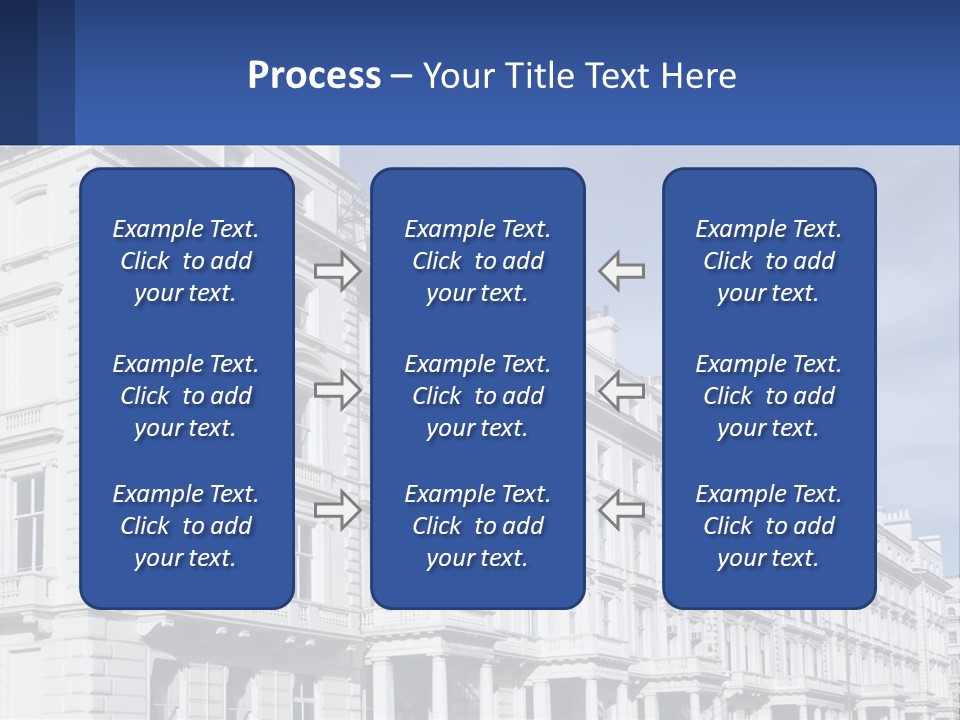 A Large White Building With Lots Of Windows PowerPoint Template