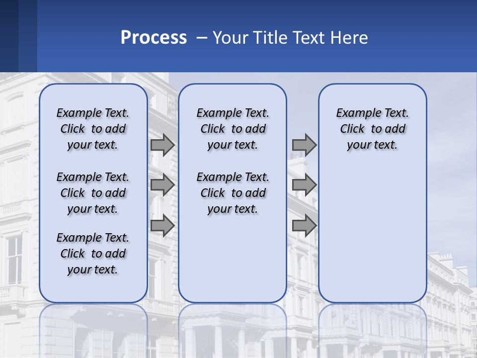 A Large White Building With Lots Of Windows PowerPoint Template