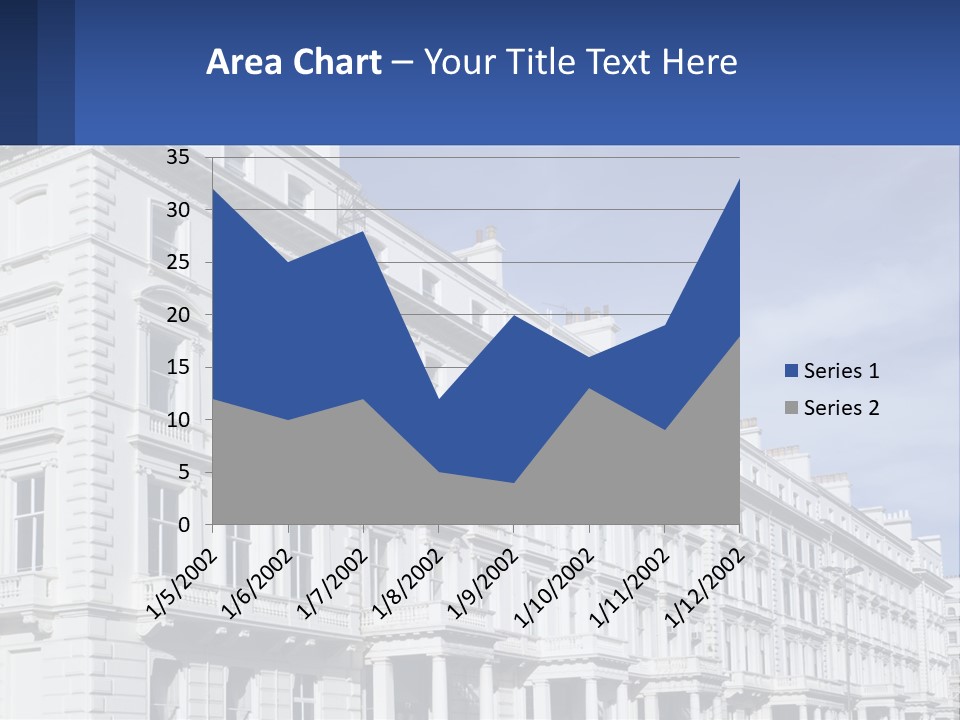 A Large White Building With Lots Of Windows PowerPoint Template