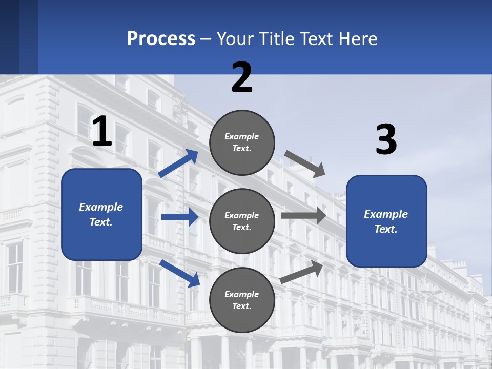 A Large White Building With Lots Of Windows PowerPoint Template