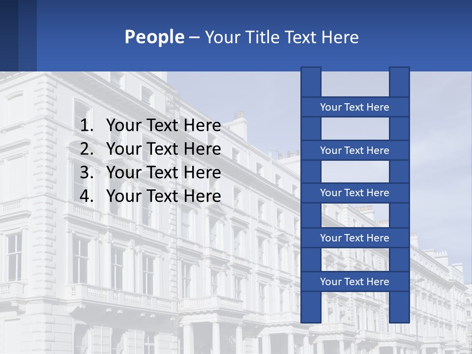 A Large White Building With Lots Of Windows PowerPoint Template
