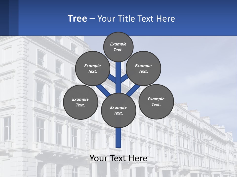 A Large White Building With Lots Of Windows PowerPoint Template