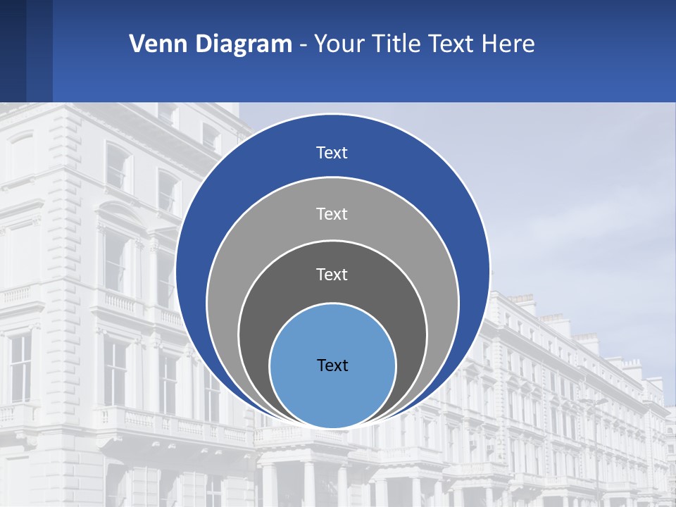 A Large White Building With Lots Of Windows PowerPoint Template