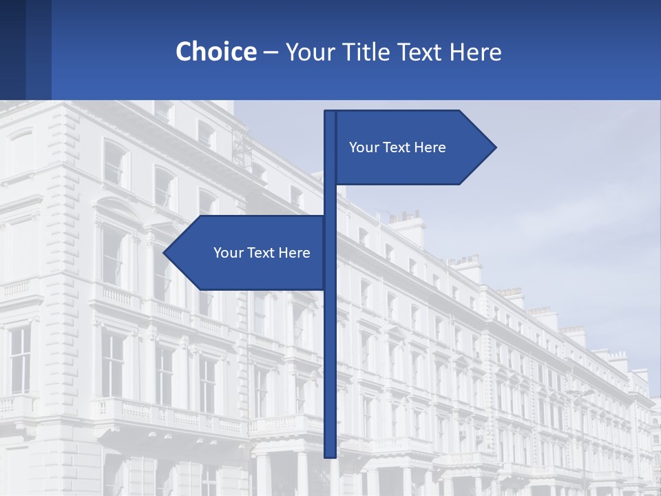 A Large White Building With Lots Of Windows PowerPoint Template