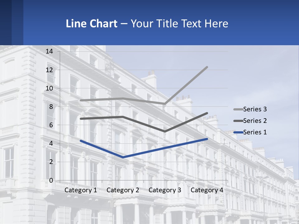 A Large White Building With Lots Of Windows PowerPoint Template