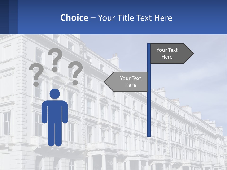 A Large White Building With Lots Of Windows PowerPoint Template