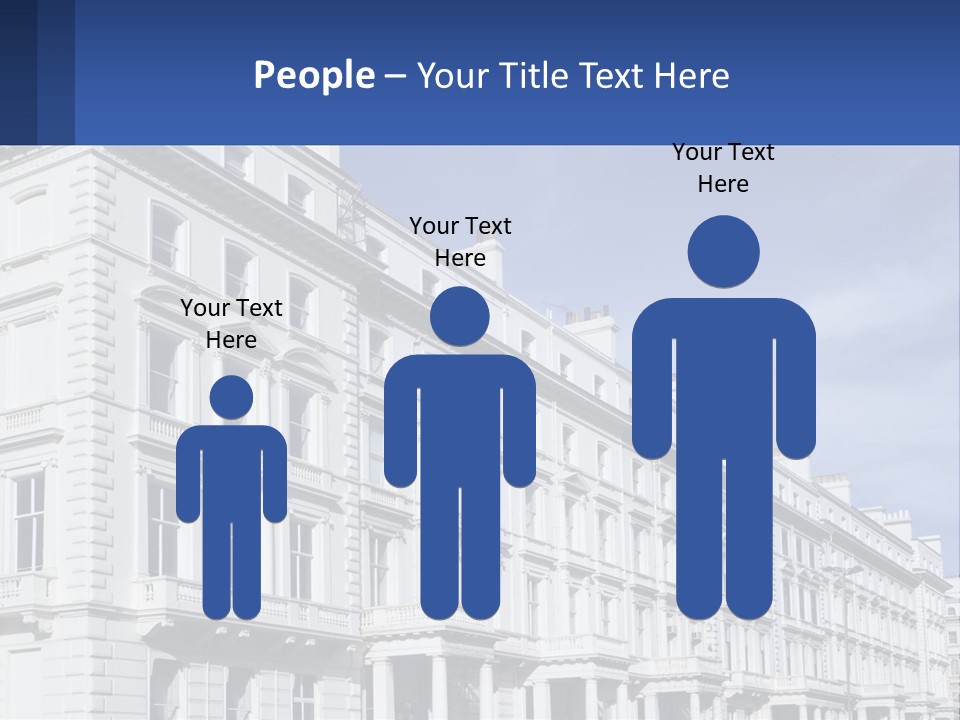 A Large White Building With Lots Of Windows PowerPoint Template