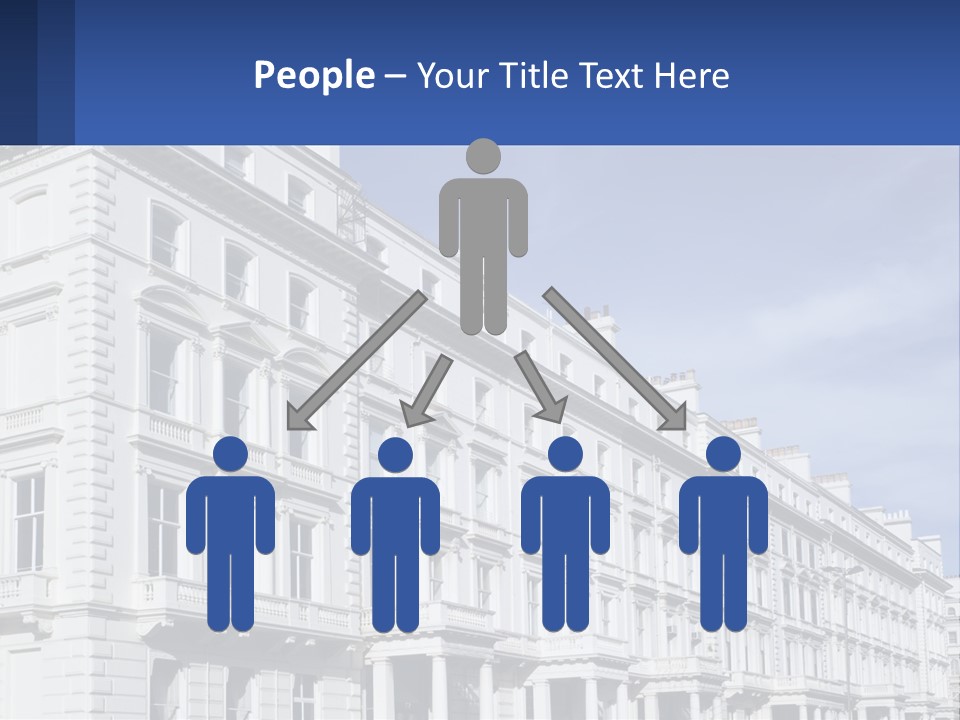 A Large White Building With Lots Of Windows PowerPoint Template