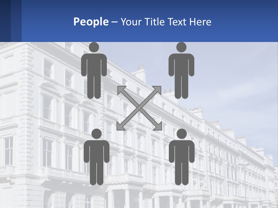 A Large White Building With Lots Of Windows PowerPoint Template