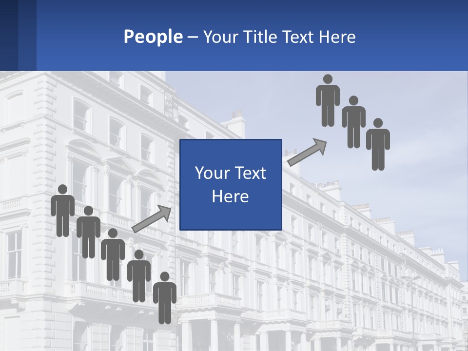 A Large White Building With Lots Of Windows PowerPoint Template