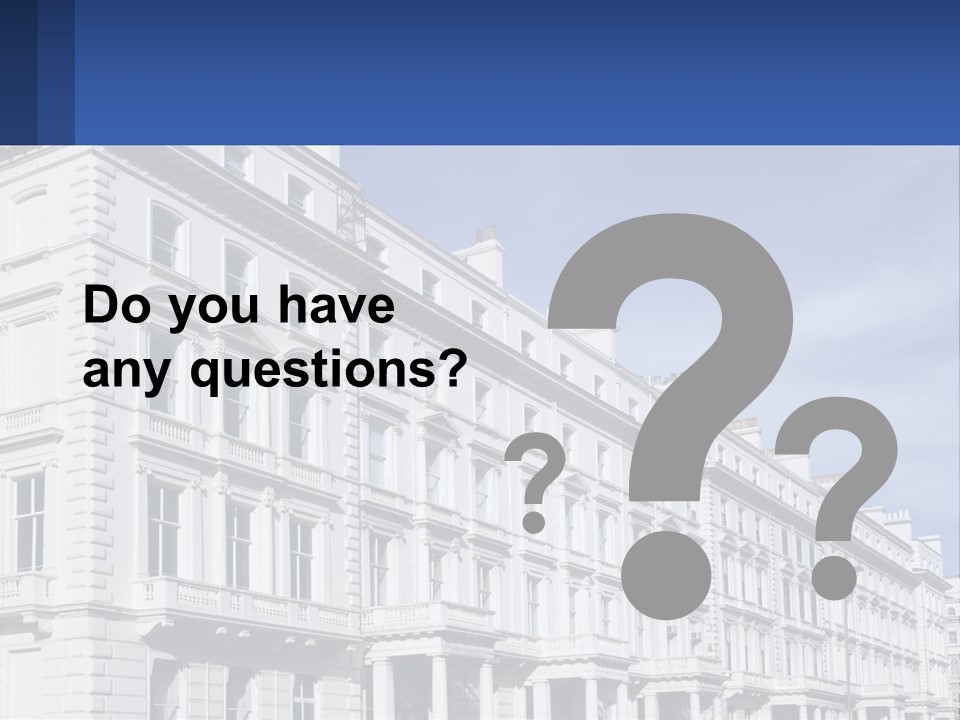 A Large White Building With Lots Of Windows PowerPoint Template