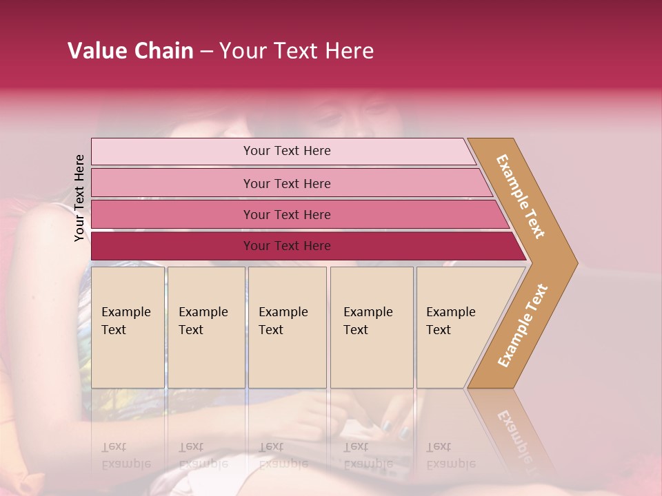 Two Girls Sitting On A Bed With Headphones On PowerPoint Template