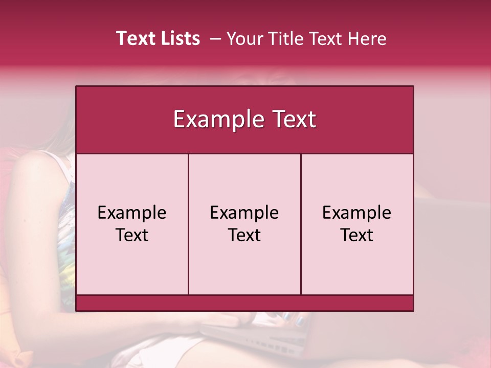 Two Girls Sitting On A Bed With Headphones On PowerPoint Template