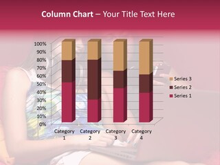 Two Girls Sitting On A Bed With Headphones On PowerPoint Template