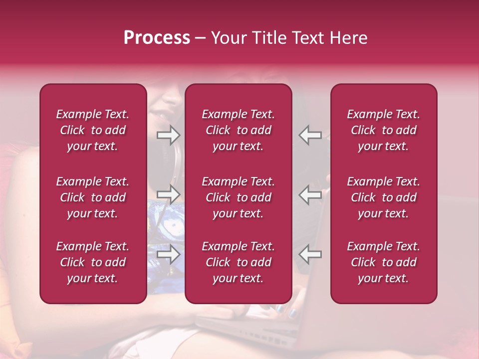 Two Girls Sitting On A Bed With Headphones On PowerPoint Template