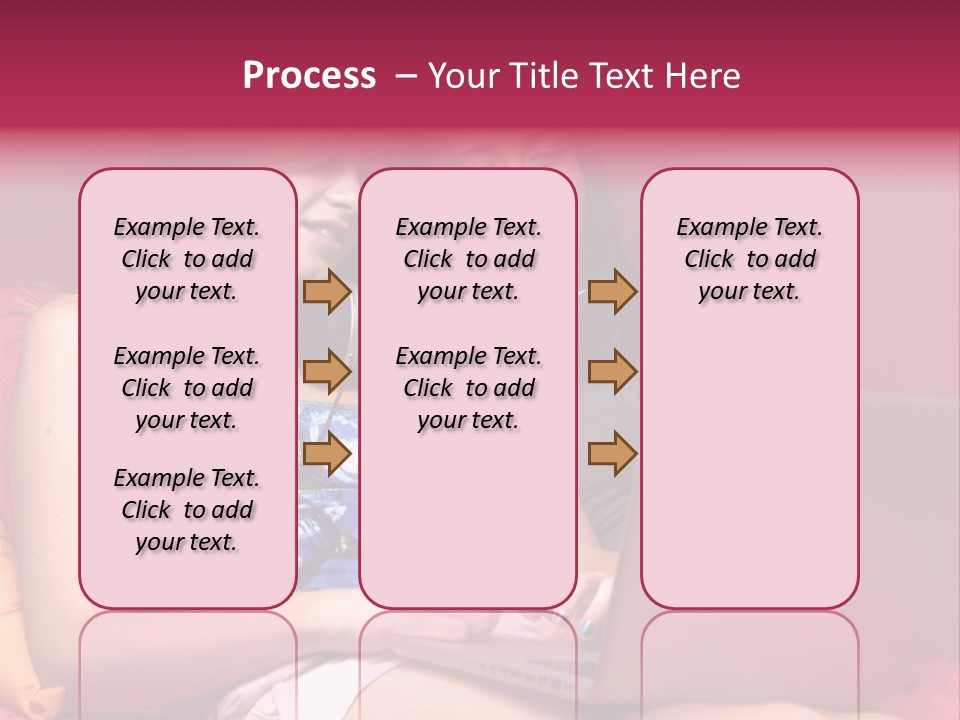 Two Girls Sitting On A Bed With Headphones On PowerPoint Template