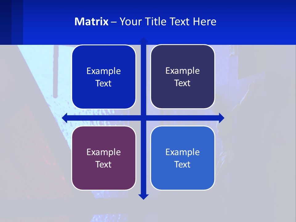 A Cross On A Wall With A Blue Background PowerPoint Template